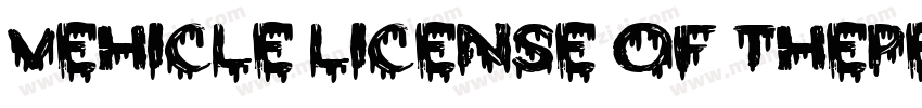 Vehicle License of thePeople’sRepub字体转换